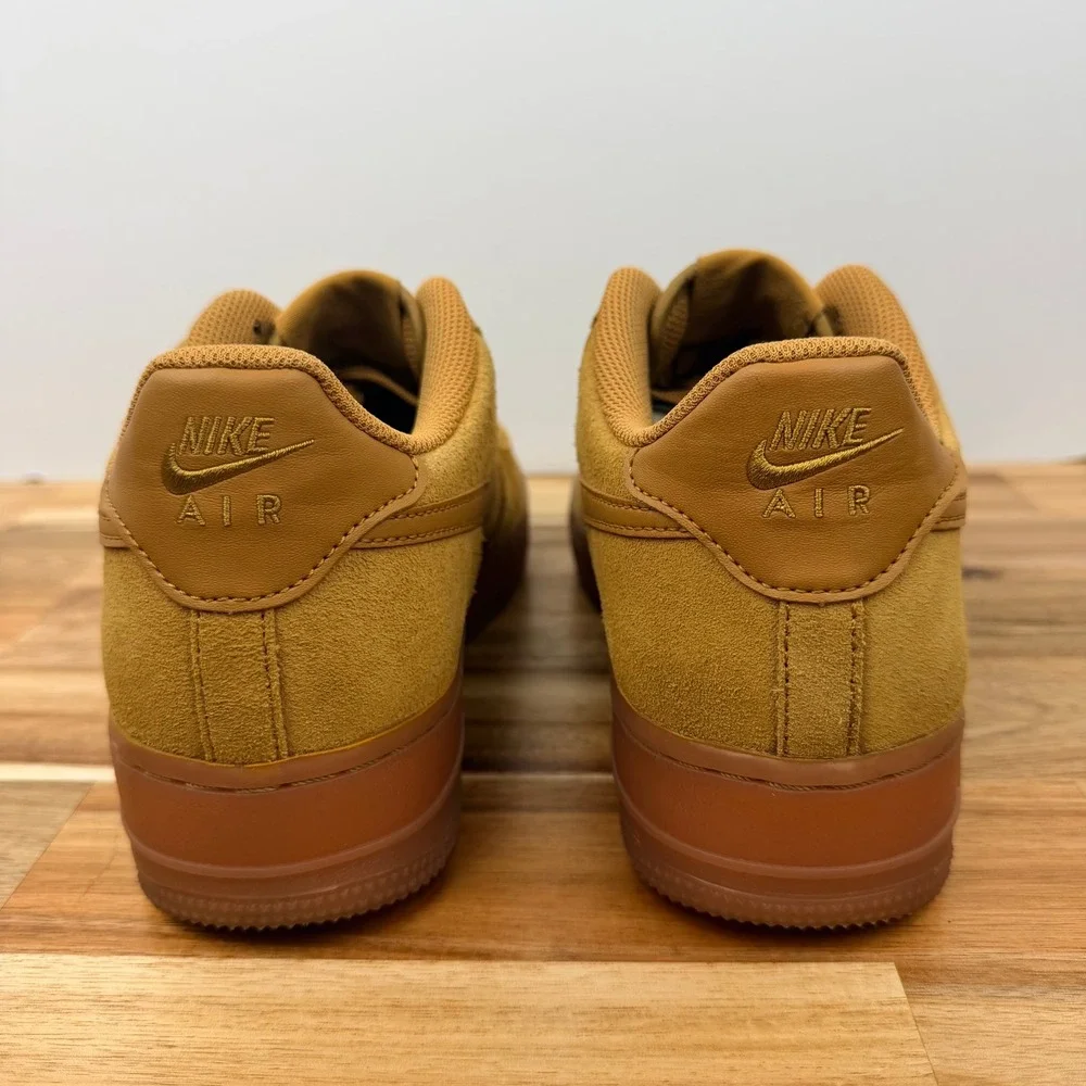 Nike Air Force 1 Kids Casual Suede Sneakers Wheat Gum Sole Casual Shoes 7Y